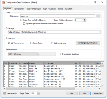 MySQL CSV Import - Textdatei auswählen