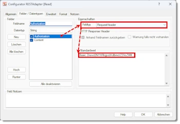 REST API Adapter - http basic auth