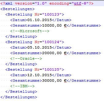 CSV zu XML Ausgabe