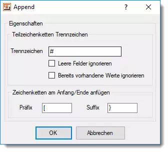 String Append Heater Konfiguration