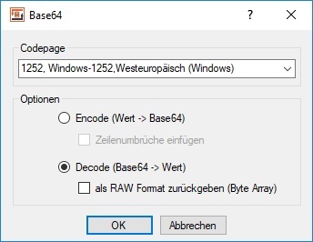 Heater Base64 - Konfiguration