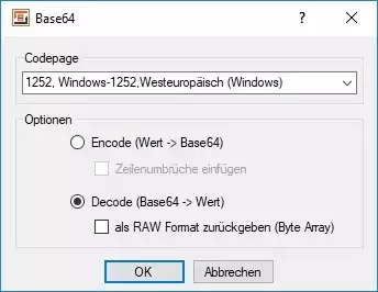 Heater Base64 - Konfiguration