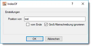 IndexOf Heater - Konfiguration