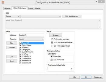 MS Access Felder und Datentypen