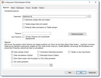 SQLite Adapter - Datenbank auswählen