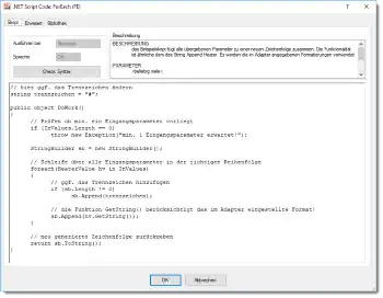 Heater .NET Script Konfiguration