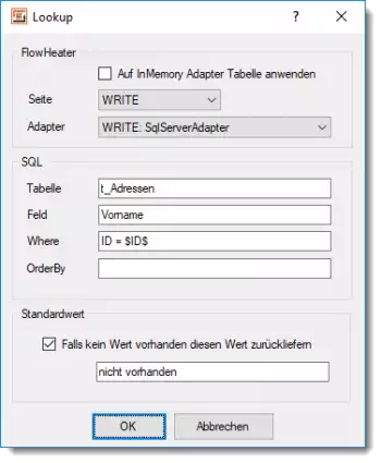 Lookup Heater - Konfiguration