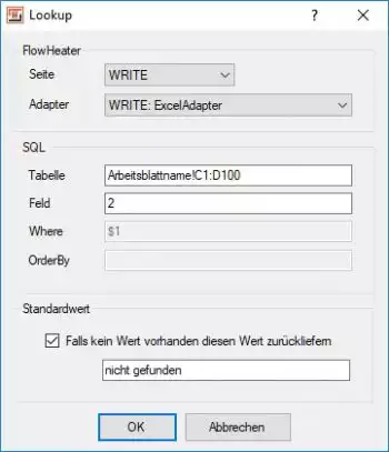 Lookup Heater - Excel SVerweis Konfiguration