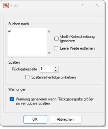 Heater Split, Zeichenketten aufsplitten