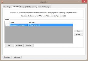 Aufgabe ausführen