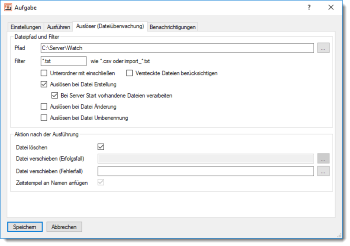 Dateiüberwachung konfigurieren