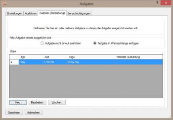 Aufgaben Zeitplanung konfigurieren
