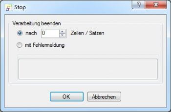 Import/Export Vorgang beenden