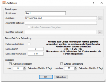 FlowHeater Server - Exit Code Behandlung
