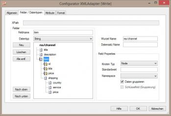 XML Export gruppieren