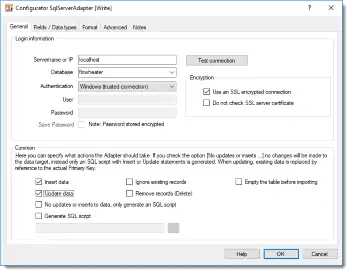 MS-SQL Server Adapter - database connection