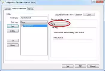 TestData Adapter, fields and data types