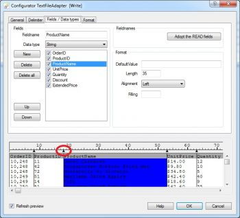 Field and Data types properties