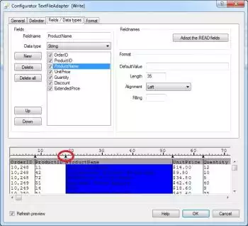 Field and Data types properties