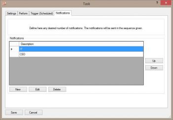 Server task notifications