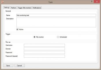 Create or modify a Server task