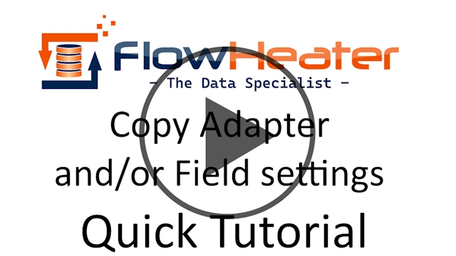 Apply Adapter and Field Settings