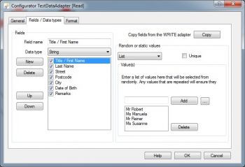 config properties for create test data