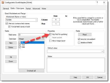 Excel-CSV: Update rows