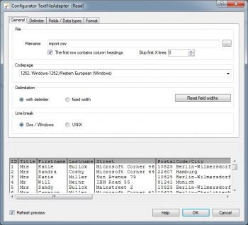 TextFile Adapter Configurator