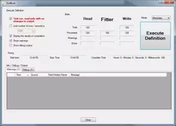 Execute the definition