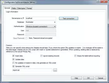 SQL Server connection properties