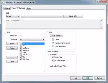 SQL Server, import fields and data type