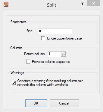 Split Heater, configuration dialog