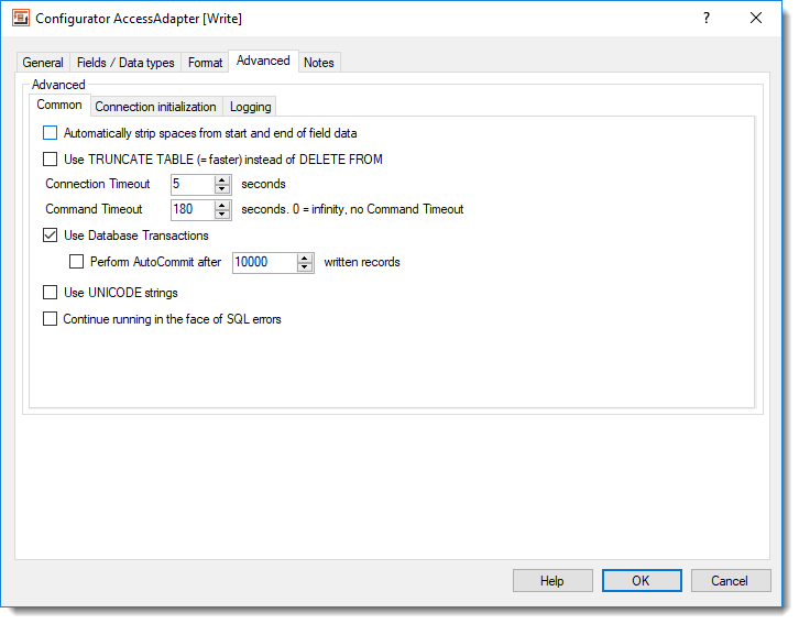 Access Adpater - extented properties