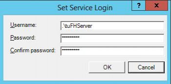 Server service log on