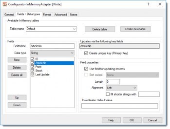 InMemory Adapter - for fast data processing/enrichment