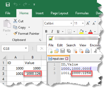 Excel Example - incorrect formatting