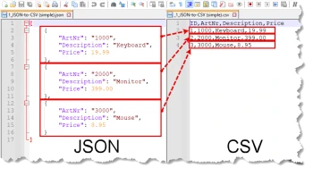 JSON to CSV (simple)