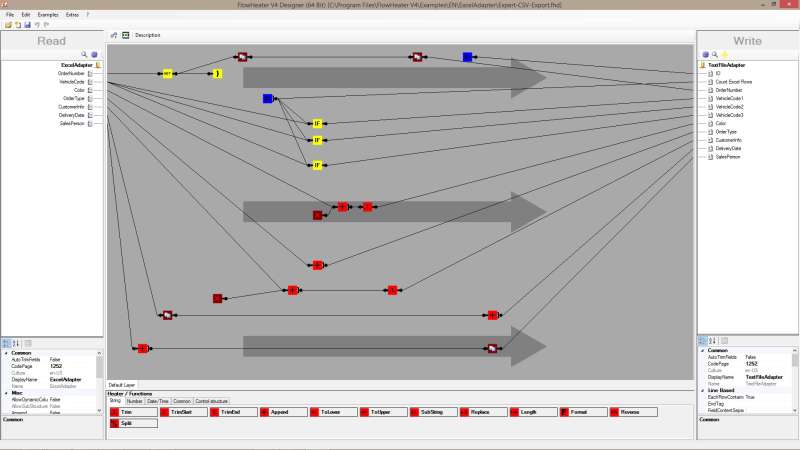 Import/export of CSV, XLS, XML, SQL, ...